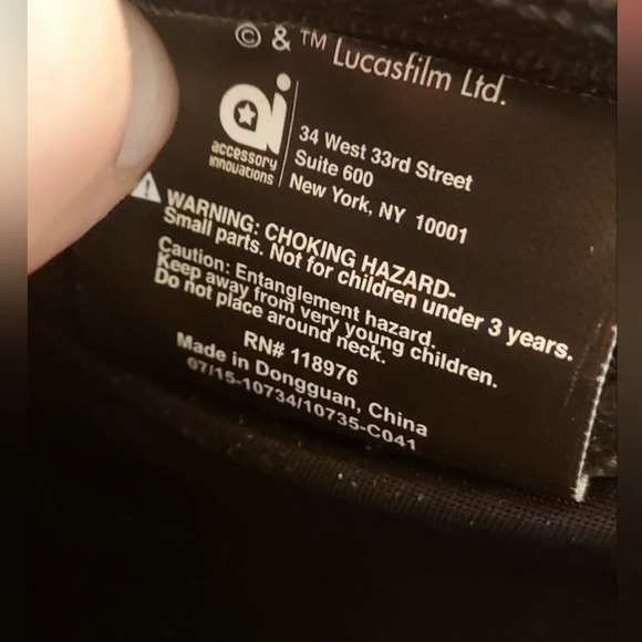 Disney Star Wars Black Darth Vader Plush Mini Bookbag/Backpack - Picture 11 of 12